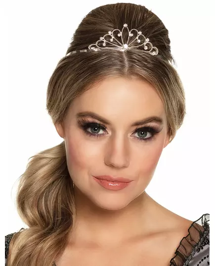Zilverkleurige mini kroon voor vrouwen