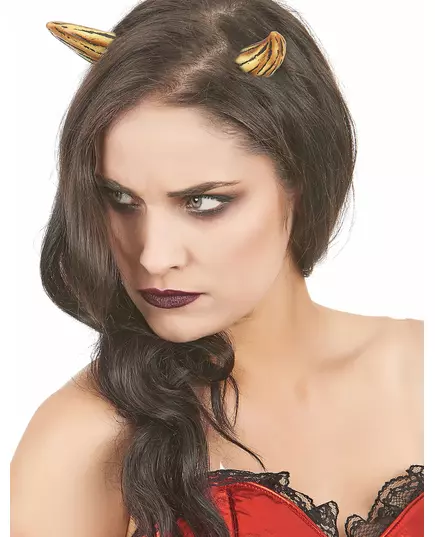 Paire de cornes de diable en latex adulte luxe