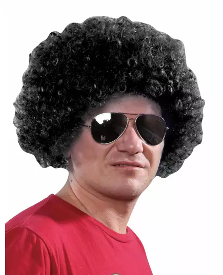 Zwarte afro clownspruik voor volwassenen