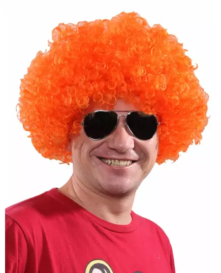 Perruque clown orange standard adulte