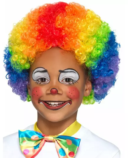 Perruque clown multicolore enfant
