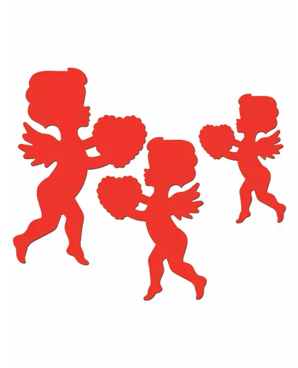 6 rode cupido decoraties