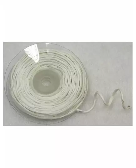 Rouleau de raphia avec fil métallique blanc 10 m