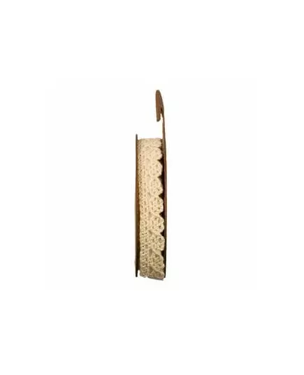 Ruban tissu adhésif dentelle ivoire 10 mm x 2 m