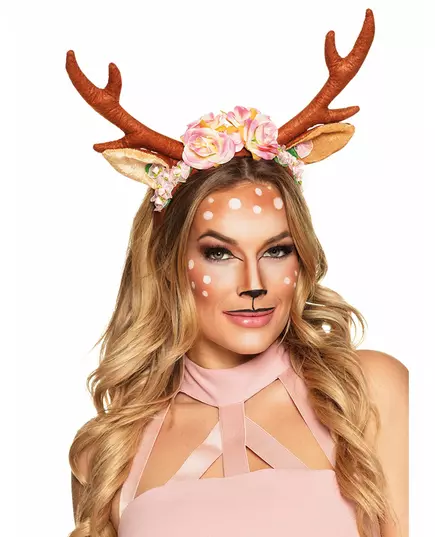 Serre-tête fleuri cerf femme