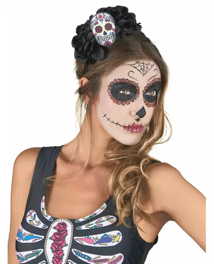 Dia de los Muertos haarband voor volwassenen