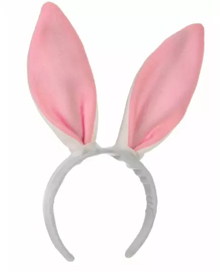 Serre-tête oreilles roses de lapin enfant