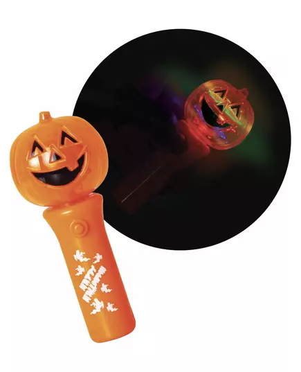 Torche spinner lumineux citrouille 12x5 cm