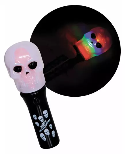 Lichtgevende schedel spinner fakkel