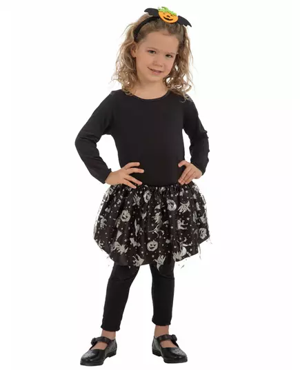 Zwarte en zilverkleurige Halloween tutu voor meisjes