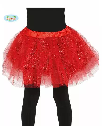Rode tutu met glitters voor meisjes