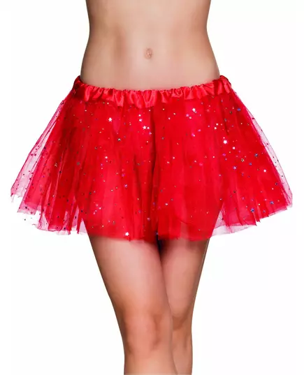 Tutu rouge étoile scintillante femme