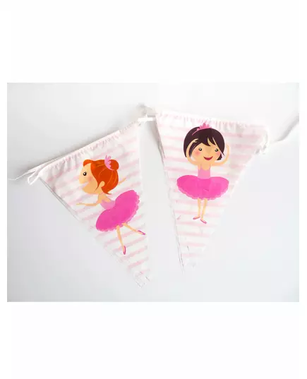 Guirlande en plastique fanions ballerines 270 cm