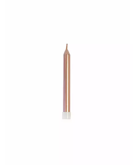 10 metallic roségouden verjaardagskaarsjes
