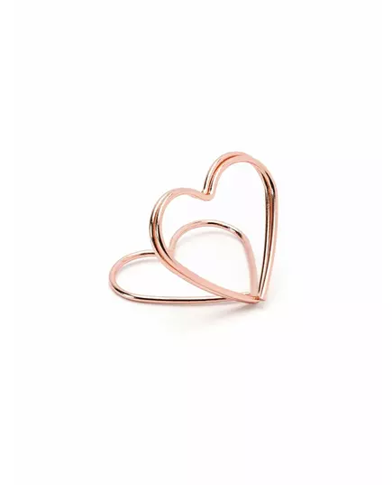 10 plaatsmarkeringen roze gouden hartjes 2,5 cm