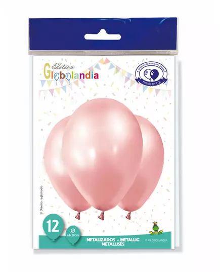 12 roségouden metallic ballonnen