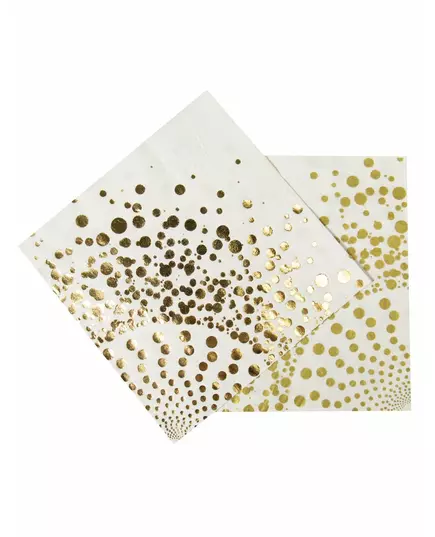 16 Serviettes dorées luxe 33 x 33 cm