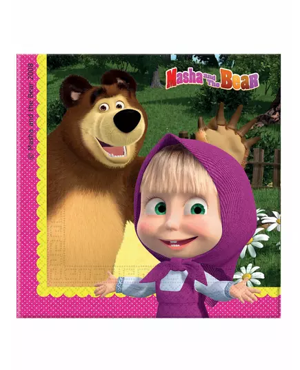 20 Serviettes Masha et Michka ™ 33 X 33 cm