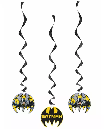 3 Décorations spirale à suspendre Batman™