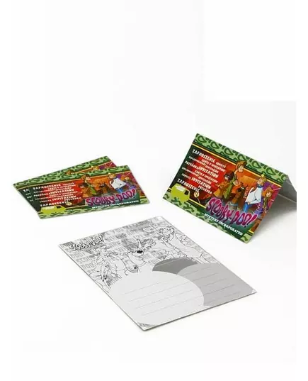 4 Cartons d'invitation Scooby doo™