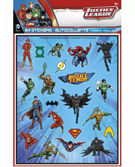 4 Justice League™ stickervellen