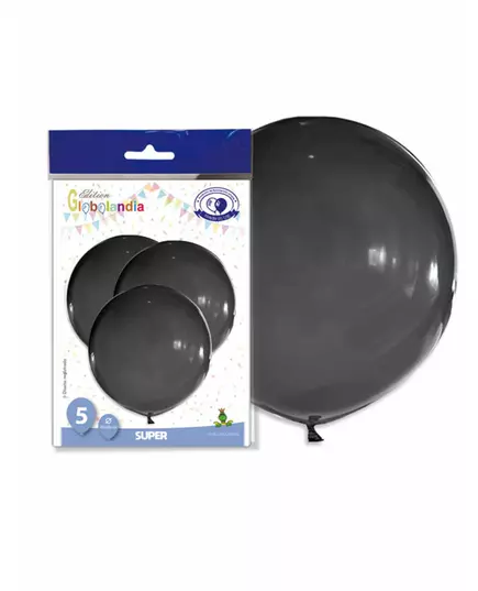 5 enorme zwarte latex ballonnen