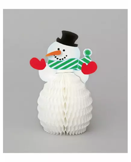 4 mini sneeuwpop versieringen