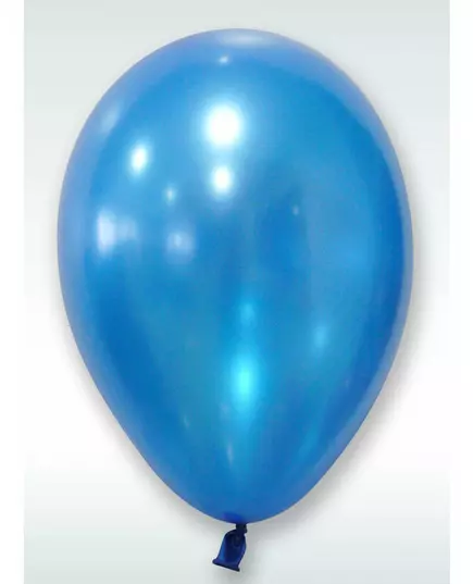 50 Ballons bleus métallisés 30 cm
