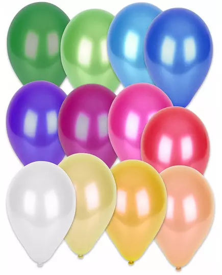 50 metallic gekleurde ballonnen mix