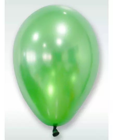 50 Ballons verts métallisés 30 cm