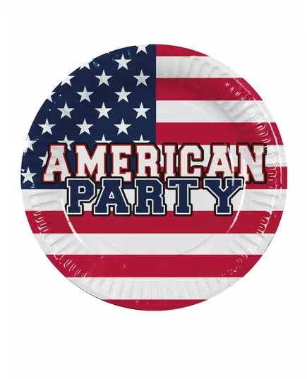 10 Amerikaanse papieren feestborden 23 cm