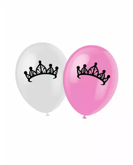 6 Ballons en latex princesse roses 30 cm