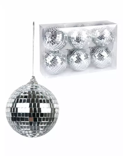 6 Boules à facettes 8 cm