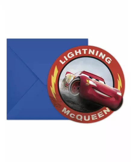 6 Cars 3™ enveloppen en uitnodigingen