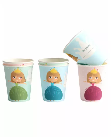 6 Gobelets en carton Princesse 25 cl