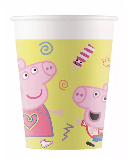 8 kartonnen Peppa Pig™ bekers