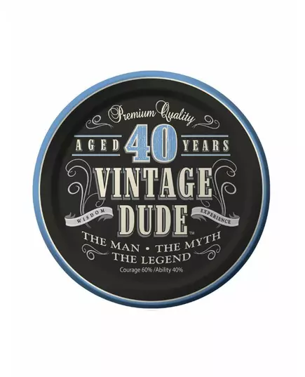 Set van verjaardag bordjes Vintage Dude