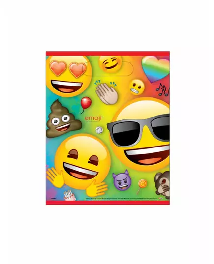 8 Sacs cadeaux en plastique Emoji Rainbow™