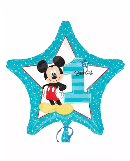 Ballon aluminium 1er Anniversaire Mickey™ 43 cm