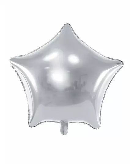 Zilverkleurige ster ballon