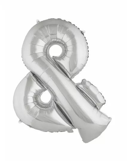 Zeer grote zilverkleurige & ballon