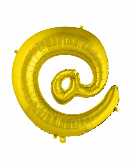 Ballon aluminium géant symbole @ doré 70 cm