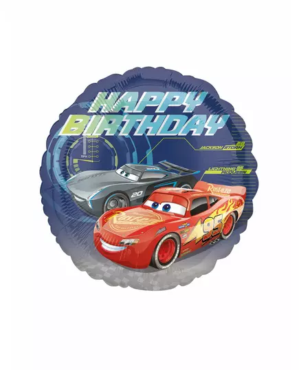 Ballon aluminium Happy Birthday Cars 3™ 43 cm
