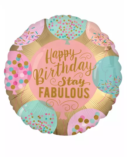 Roze Happy Birthday aluminium ballon