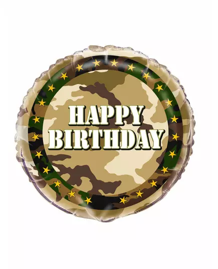 Folie ballon Happy Birthday camouflage 45 cm
