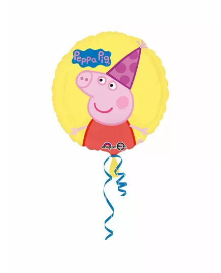 Ballon aluminium anniversaire Peppa Pig™ 43 cm