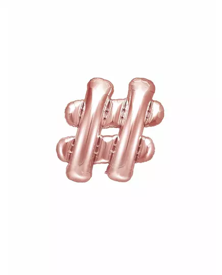 Aluminium roségouden hashtag ballon
