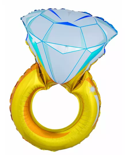 Grote diamantring ballon