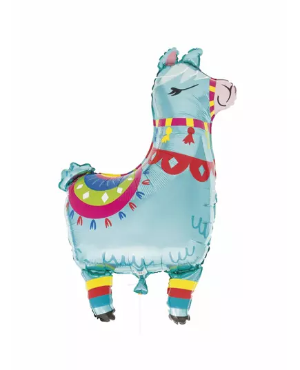 Enorme aluminium blauwe lama ballon