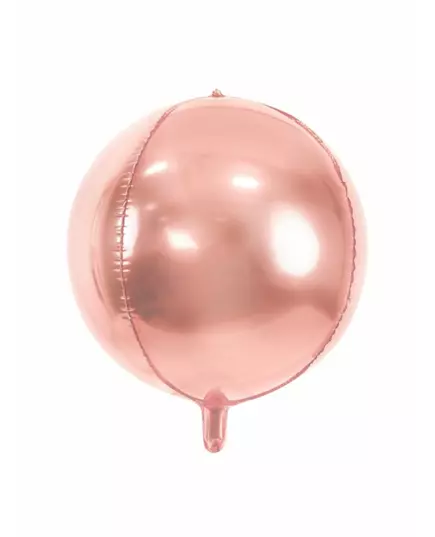 Ronde roségouden aluminium metallic ballon